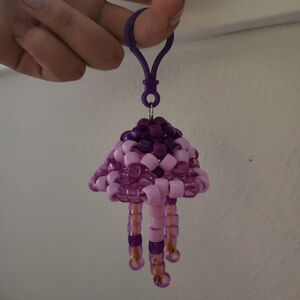 Purple Jellyfish Keychain